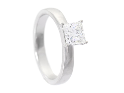 Jewellery, SOLITAIRE RING, platinum