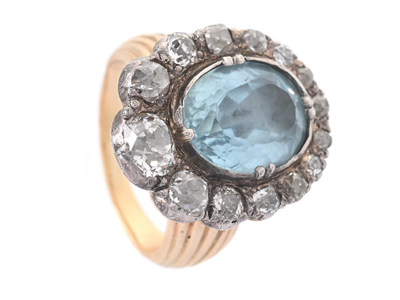 Jewellery, RING, 18K gold/silver