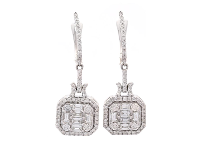 Jewellery, EARRINGS, 18K white gold