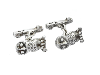 Jewellery, CUFFLINKS, owls