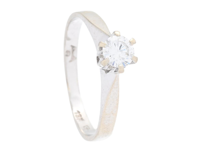 Jewellery, SOLITAIRE RING, 18K white gold