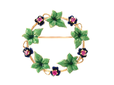 Jewellery, BROOCH, 14K gold