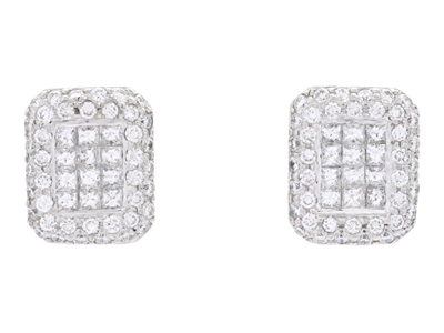 Jewellery, EARRINGS, 18K white gold