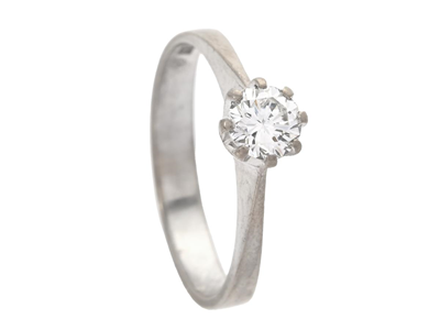 Jewellery, SOLITAIRE RING, 18K white gold