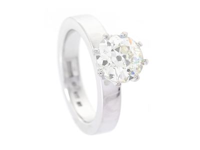 Jewellery, SOLITAIRE RING, 18K white gold