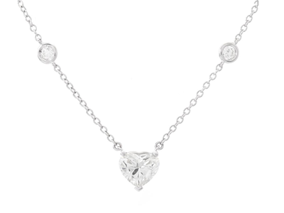 Jewellery, PENDANT WITH CHAIN, 18K white gold
