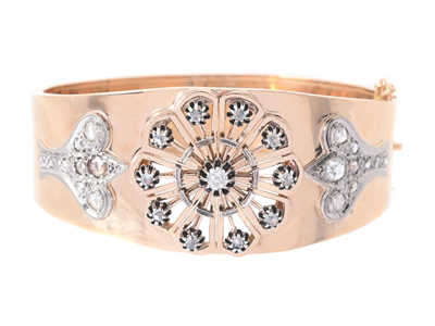 Jewellery, BANGLE, 18K gold/silver