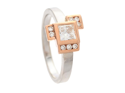 Jewellery, RING, 18K white gold / gold