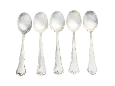 Silverware, SPOONS, silver