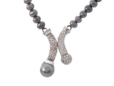 Jewellery, NECKLACE, 14K white gold