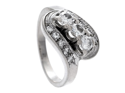 Jewellery, RING, 18K white gold