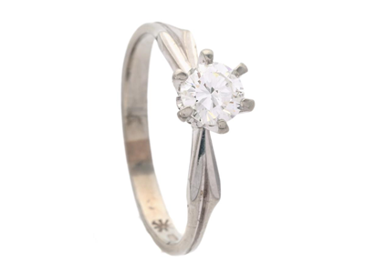 Jewellery, SOLITAIRE RING, 18K white gold