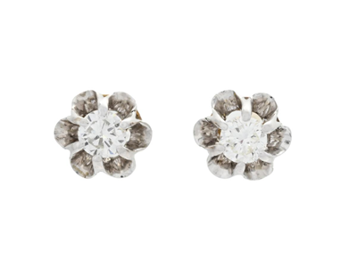 Jewellery, SOLITAIRE EARRINGS, 18K gold
