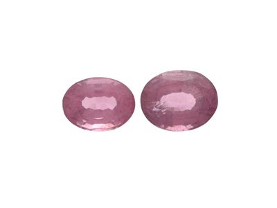 Gemstones, 2 PINK SPINELS, oval cut