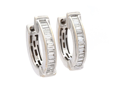 Jewellery, EARRINGS, 18K white gold