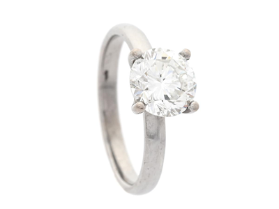 Jewellery, SOLITAIRE RING, 18K white gold