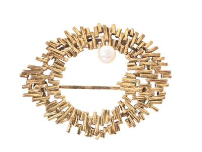 Jewellery, BROOCH, 8K gold