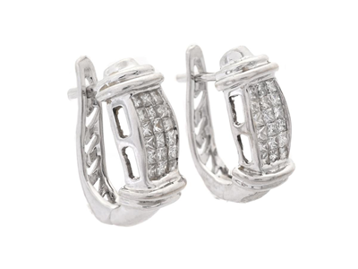 Jewellery, EARRINGS, 14K white gold
