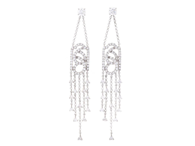 Jewellery, EARRINGS, 18K white gold