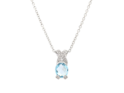 Jewellery, PENDANT WITH CHAIN, 18K white gold