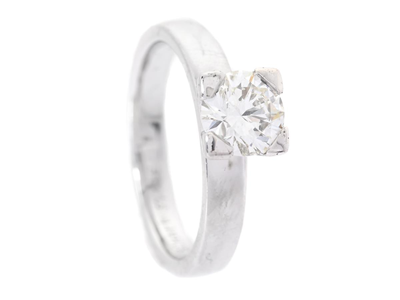 Jewellery, SOLITAIRE RING, 18K white gold
