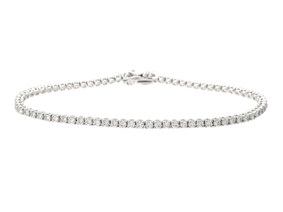 Jewellery, TENNIS BRACELET, 18K white gold