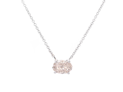 Jewellery, SOLITAIRE NECKLACE, 18K white gold