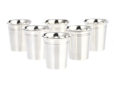 Silverware, C.F.CARLMAN, 6 pcs beakers