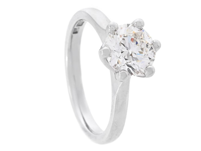 Jewellery, SOLITAIRE RING, 18K white gold