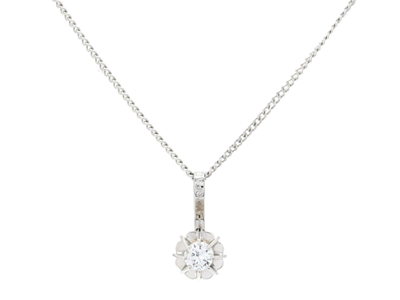 Jewellery, PENDANT/CHAIN, 18K white gold