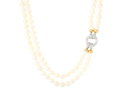 Jewellery, PEARL NECKLACE, 2-strand