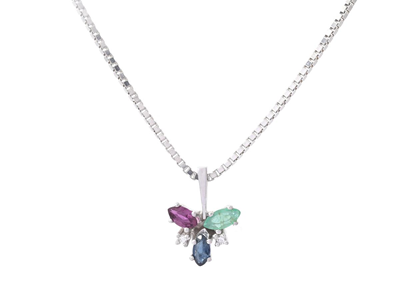 Jewellery, PENDANT/CHAIN, 18K white gold