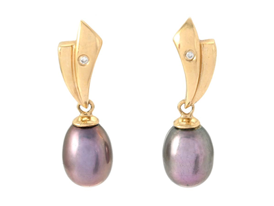 Jewellery, PEARL EARRINGS, 14K gold