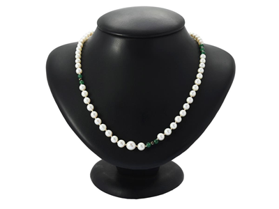 Jewellery, NECKLACE, graduated cultured pearls approx. 3,5-7,5 mm