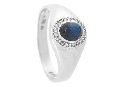 Jewellery, CLUSTER RING, 18K white gold