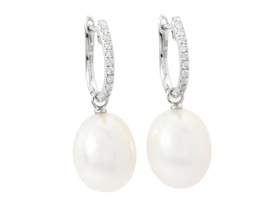 Jewellery, PEARL EARRINGS, 18K white gold
