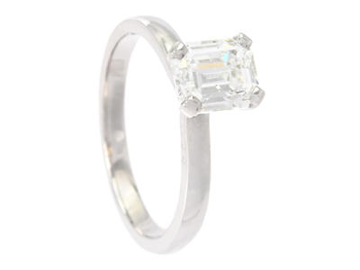 Jewellery, SOLITAIRE RING, platinum