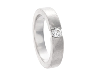 Jewellery, SOLITAIRE RING, platinum