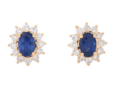 Jewellery, CLUSTER EARRINGS, 18K gold