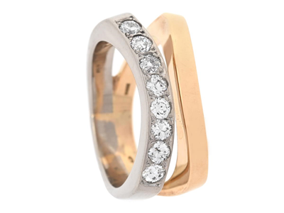 Jewellery, RING, 18K gold/white gold
