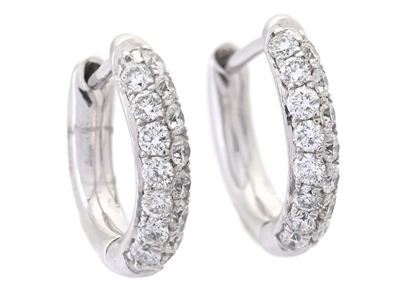 Jewellery, HOOP EARRINGS, platinum