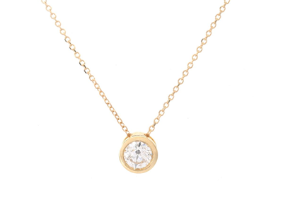 Jewellery, SOLITAIRE PENDANT WITH CHAIN, 18K gold
