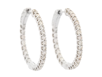 Jewellery, EARRINGS, 18K white gold