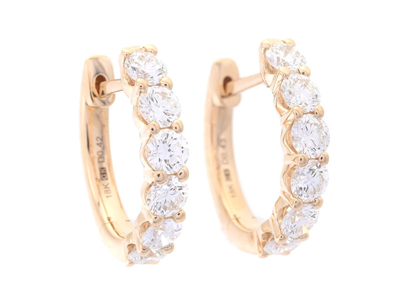 Jewellery, HOOP EARRINGS, 18K gold