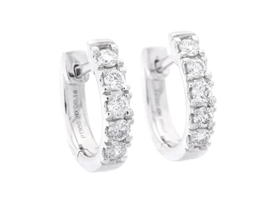 Jewellery, HOOP EARRINGS, platinum