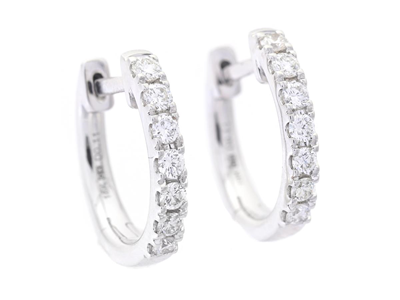 Jewellery, HOOP EARRINGS, 18K white gold