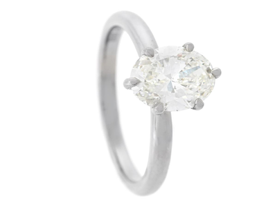 Jewellery, SOLITAIRE RING, platinum
