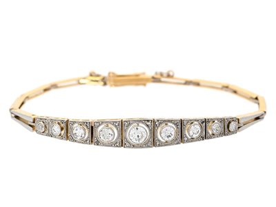 Jewellery, BRACELET, 18K gold & platinum