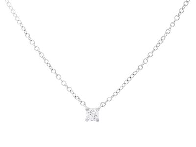 Jewellery, SOLITAIRE NECKLACE, 18K white gold