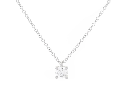 Jewellery, SOLITAIRE NECKLACE, platinum